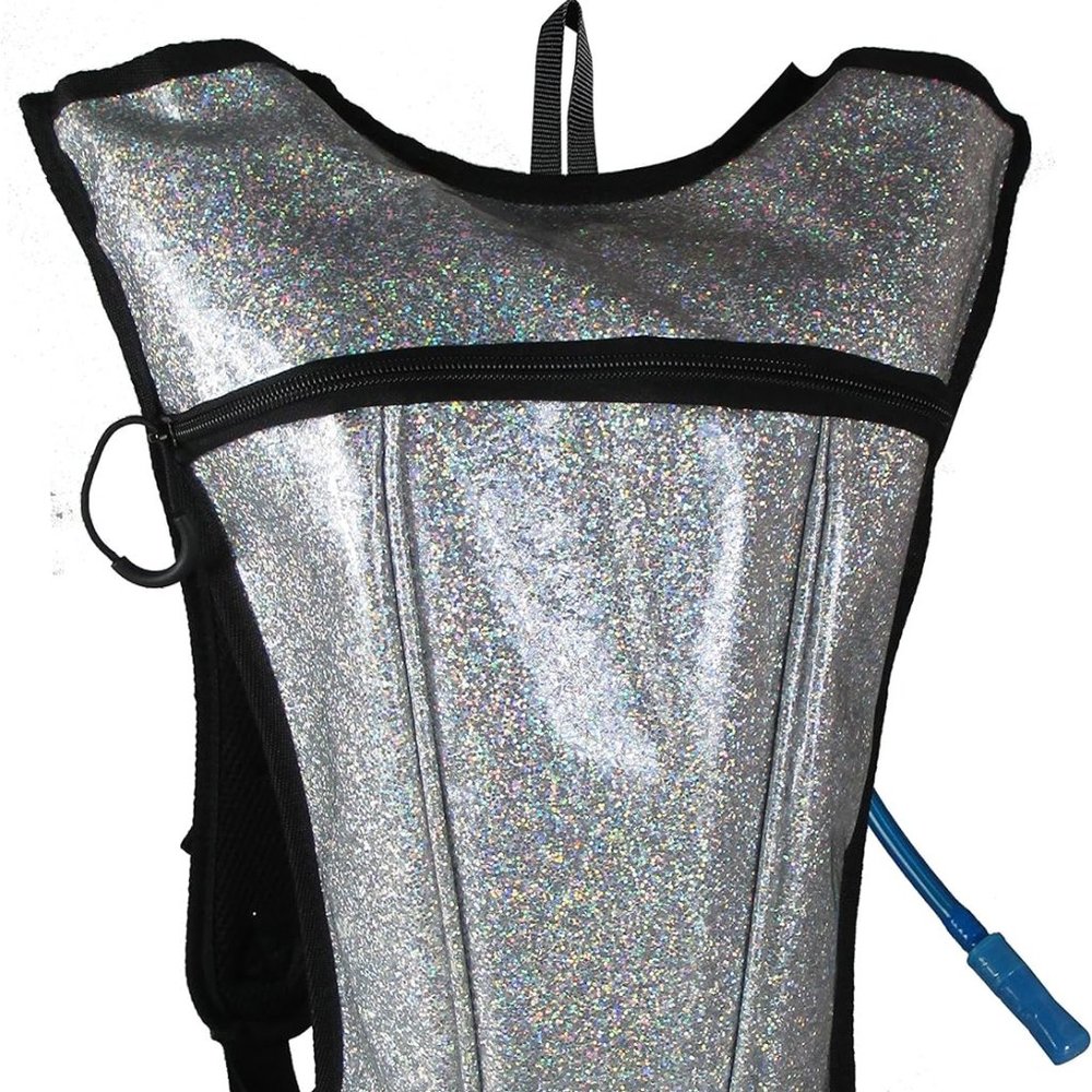 Holographic Hydration Pack for Rave - Water Pack for Festivals, Raves Glitter